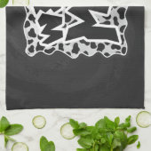 Dalmatian Black and White met Wild Me Theedoek (Gevouwen)