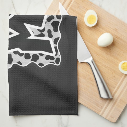 Dalmatian Black and White met Wild Me Theedoek (Quarter Fold)