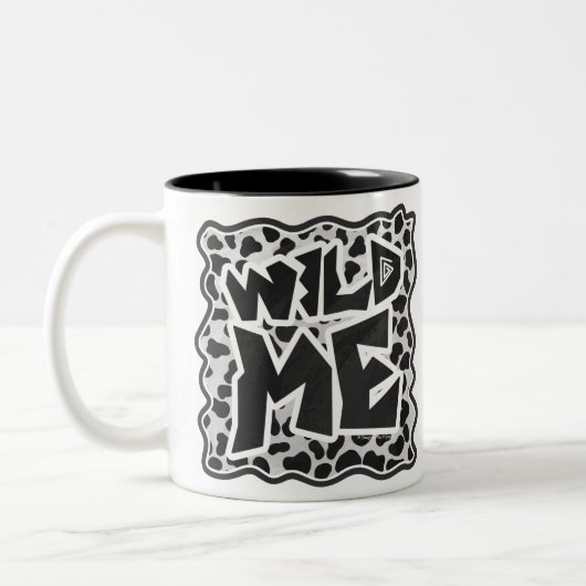 Dalmatian Black and White met Wild Me Tweekleurige Koffiemok (Links)
