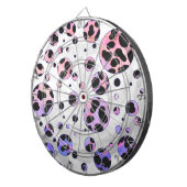 Dalmatian Black en Pink Polka Dot Print Dartbord (Voorkant Rechts)