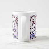Dalmatian Black en Pink Polka Dot Print Grote Koffiekop (Achterkant)