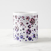 Dalmatian Black en Pink Polka Dot Print Grote Koffiekop (Voorkant)