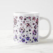 Dalmatian Black en Pink Polka Dot Print Grote Koffiekop (Rechts)