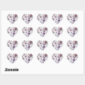 Dalmatian Black en Pink Polka Dot Print Hart Sticker (Vel)
