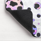 Dalmatian Black en Pink Polka Dot Print Muismat (Hoek)