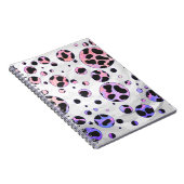 Dalmatian Black en Pink Polka Dot Print Notitieboek (Rechterzijde)