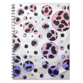 Dalmatian Black en Pink Polka Dot Print Notitieboek (Voorkant)