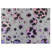 Dalmatian Black en Pink Polka Dot Print Snijplank (Voorkant)