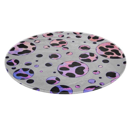 Dalmatian Black en Pink Polka Dot Print Snijplank (Hoek)