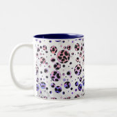 Dalmatian Black en Pink Polka Dot Print Tweekleurige Koffiemok (Links)
