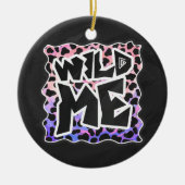 Dalmatian Black en Pink Wild Me Keramisch Ornament (Voorkant)