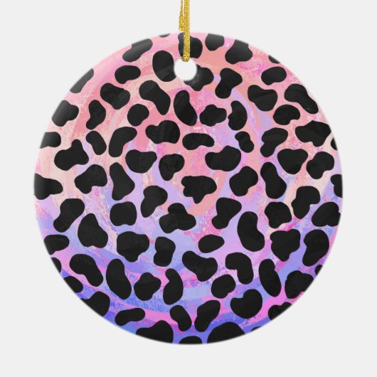 Dalmatian Black en Pink Wild Me Keramisch Ornament (Achterkant)