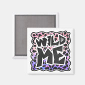 Dalmatian Black en Pink Wild Me Magneet (Voorkant / Achterkant)