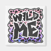 Dalmatian Black en Pink Wild Me Magneet (Voorkant)