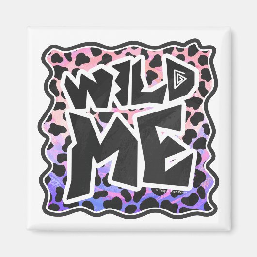 Dalmatian Black en Pink Wild Me Magneet (Voorkant)