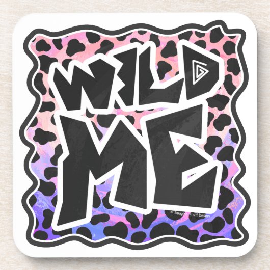 Dalmatian Black en Pink Wild Me Onderzetter (Voorkant)