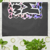 Dalmatian Black en Pink Wild Me Theedoek (Gevouwen)