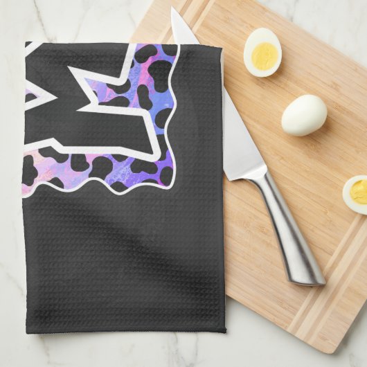 Dalmatian Black en Pink Wild Me Theedoek (Quarter Fold)