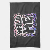 Dalmatian Black en Pink Wild Me Theedoek (Verticaal)