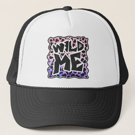Dalmatian Black en Pink Wild Me Trucker Pet (Voorkant)