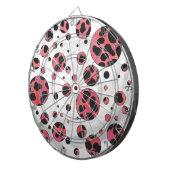 Dalmatian Black en Red met Polka Dots Dartbord (Voorkant Rechts)