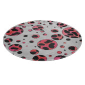 Dalmatian Black en Red met Polka Dots Snijplank (Hoek)