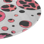 Dalmatian Black en Red met Polka Dots Snijplank (Hoek)