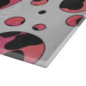 Dalmatian Black en Red met Polka Dots Snijplank (Hoek)