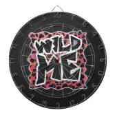 Dalmatian Black en Red met wilde mij Dartbord (Voorkant)