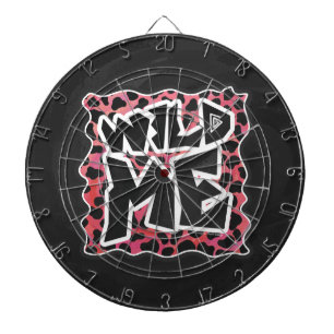 Dalmatian Black en Red met wilde mij Dartbord