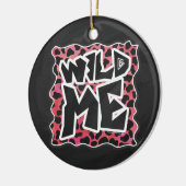 Dalmatian Black en Red met wilde mij Keramisch Ornament (Links)