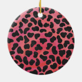 Dalmatian Black en Red met wilde mij Keramisch Ornament (Achterkant)