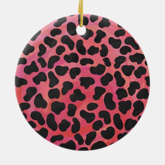 Dalmatian Black en Red met wilde mij Keramisch Ornament (Achterkant)