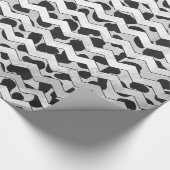 Dalmatian Black en White Chvron Cadeaupapier (Hoek)