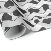 Dalmatian Black en White Chvron Cadeaupapier (Rol Hoek)