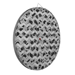 Dalmatian Black en White Chvron Dartbord