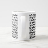 Dalmatian Black en White Chvron Grote Koffiekop (Achterkant)