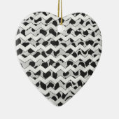 Dalmatian Black en White Chvron Keramisch Ornament (Rechts)