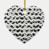 Dalmatian Black en White Chvron Keramisch Ornament (Voorkant)
