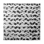 Dalmatian Black en White Chvron Tegeltje (Voorkant)