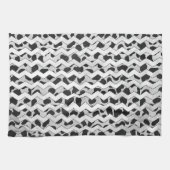 Dalmatian Black en White Chvron Theedoek (Horizontaal)