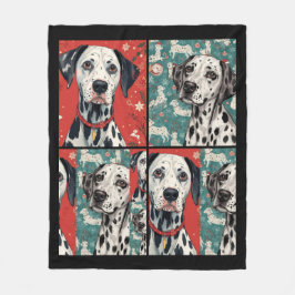 Dalmatian blanket fleece deken