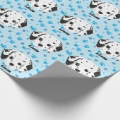 Dalmatian Blue Paw Print op maat Cadeaupapier (Hoek)