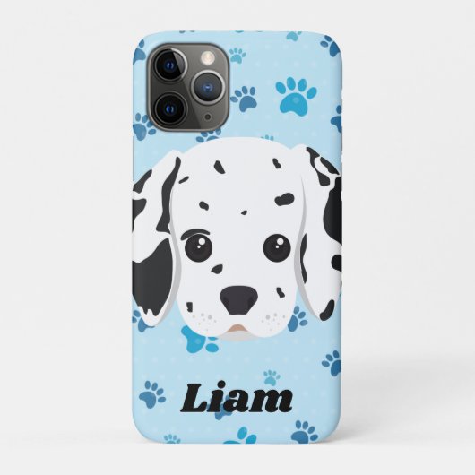 Dalmatian Blue Paw Print op maat Case-Mate iPhone Case (Achterkant)