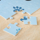 Dalmatian Blue Paw Print op maat Legpuzzel (Zijkant)