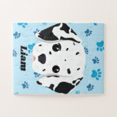 Dalmatian Blue Paw Print op maat Legpuzzel (Horizontaal)