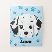 Dalmatian Blue Paw Print op maat Legpuzzel (Verticaal)