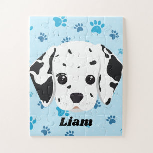 Dalmatian Blue Paw Print op maat Legpuzzel