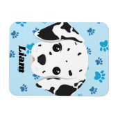Dalmatian Blue Paw Print op maat Magneet (Horizontaal)