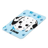 Dalmatian Blue Paw Print op maat Magneet (Linkerzijde)